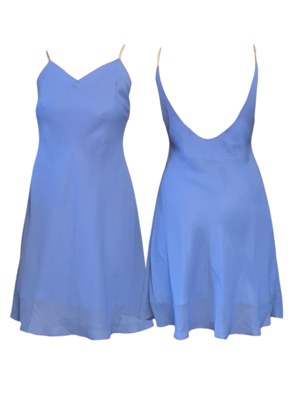 Vintage Dave & Johnny Scoop Back Rhinestone Strap Dress